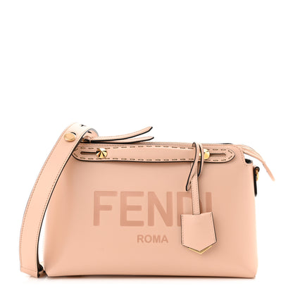 Fendi Vitello King Logo Embossed Medium By The Way Boston Bag Light Rose 1 of 10