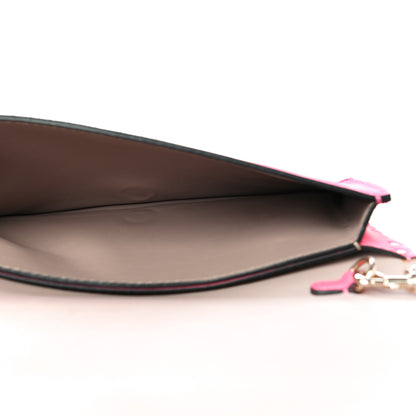 Valentino Garavani Nappa Rockstud Wristlet Clutch Fuxia Fluo 5 of 19