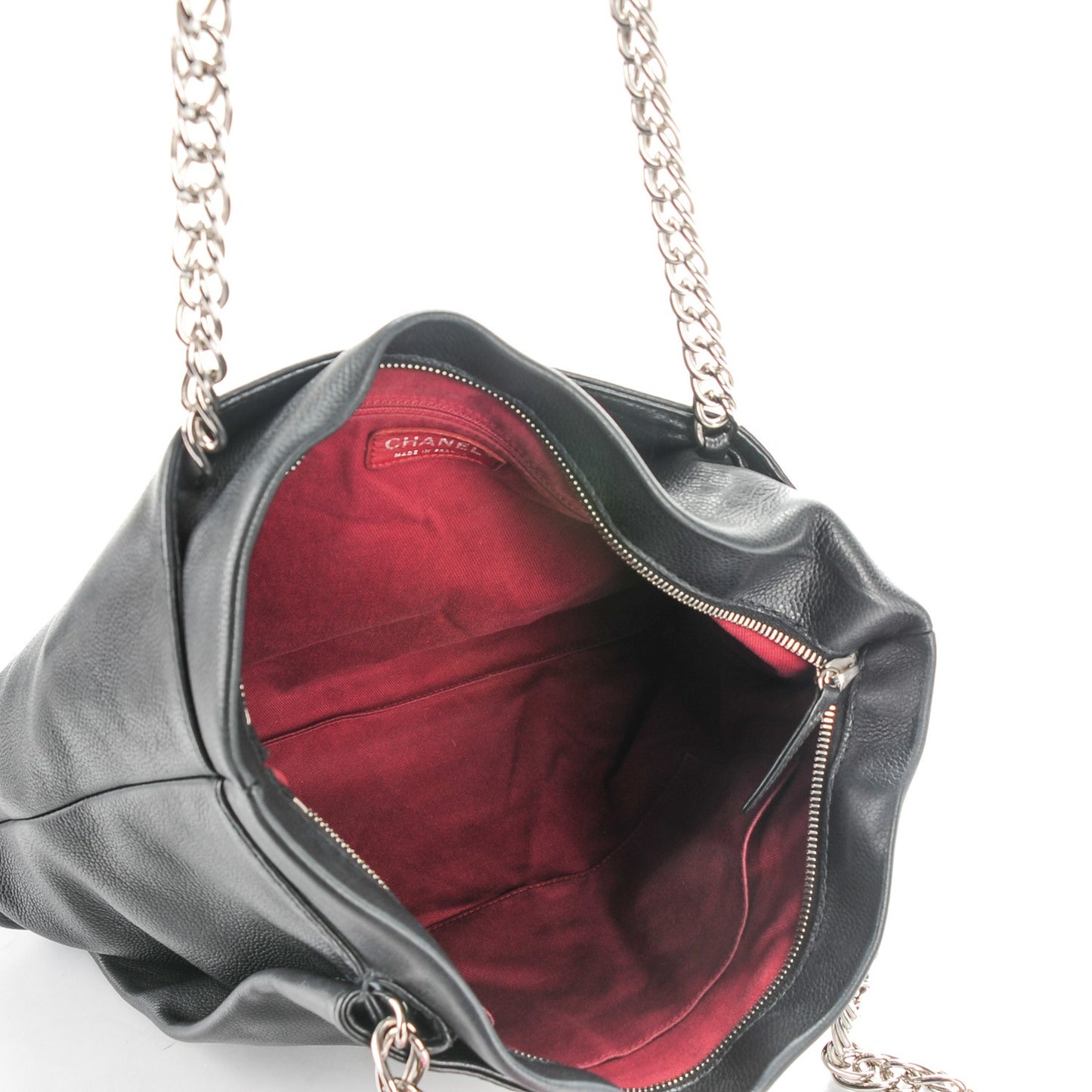 Caviar Large CC Tuck Tote Black