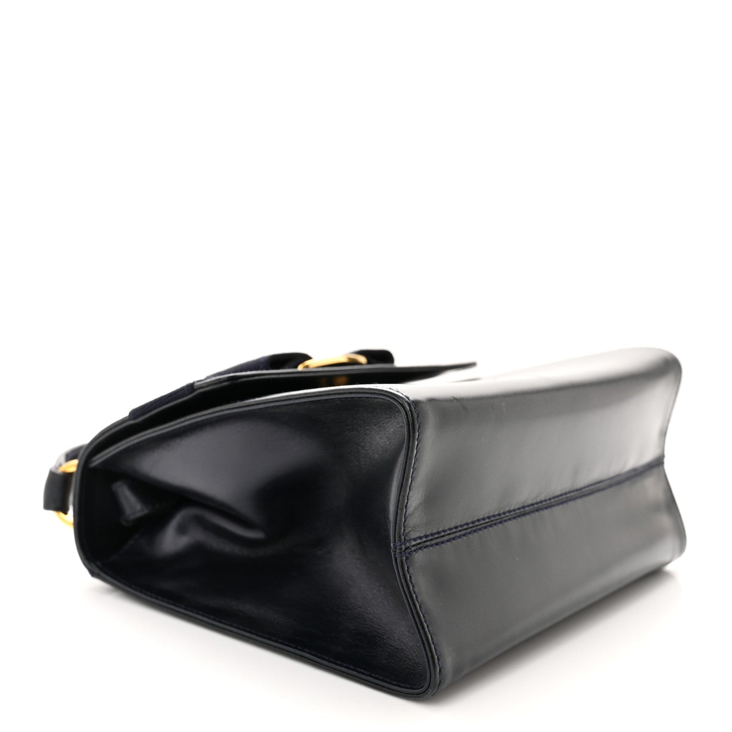 Salvatore Ferragamo Calfskin Vera Bow Mini Top Handle Crossbody Bag Navy 4 of 13