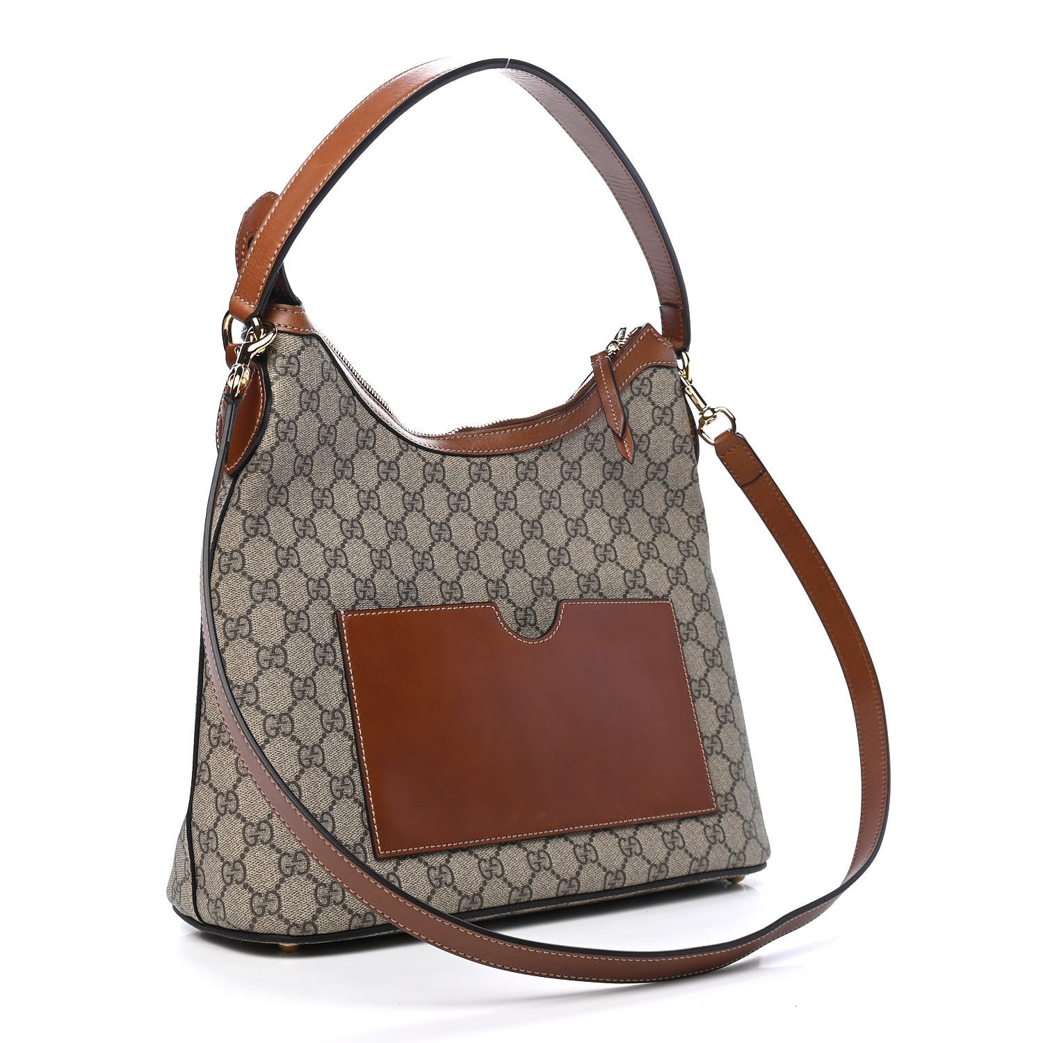 Gucci GG Supreme Monogram Linea A Hobo Brown 3 of 9