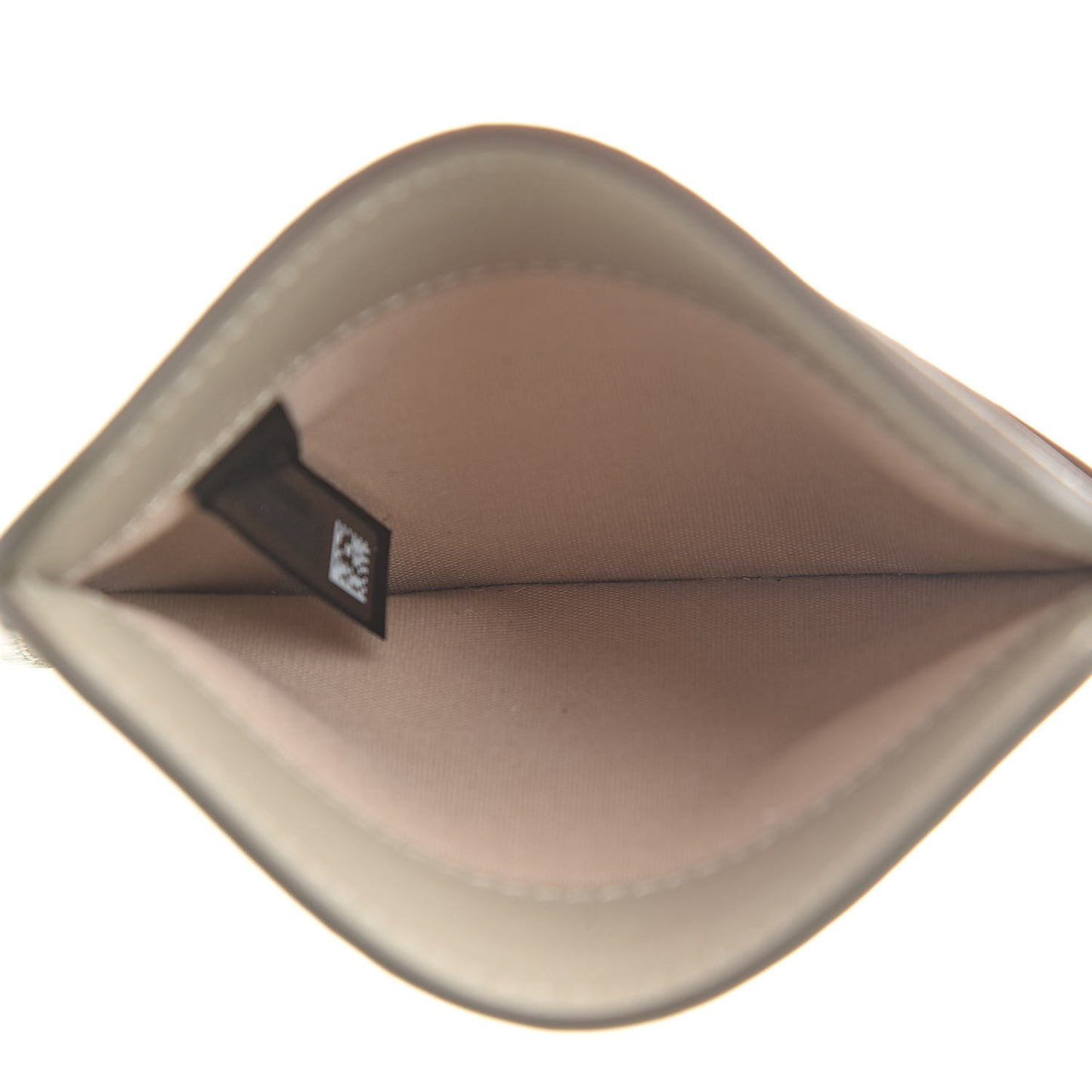 Smooth Calfskin Logo Vick Card Holder Pastel Grey