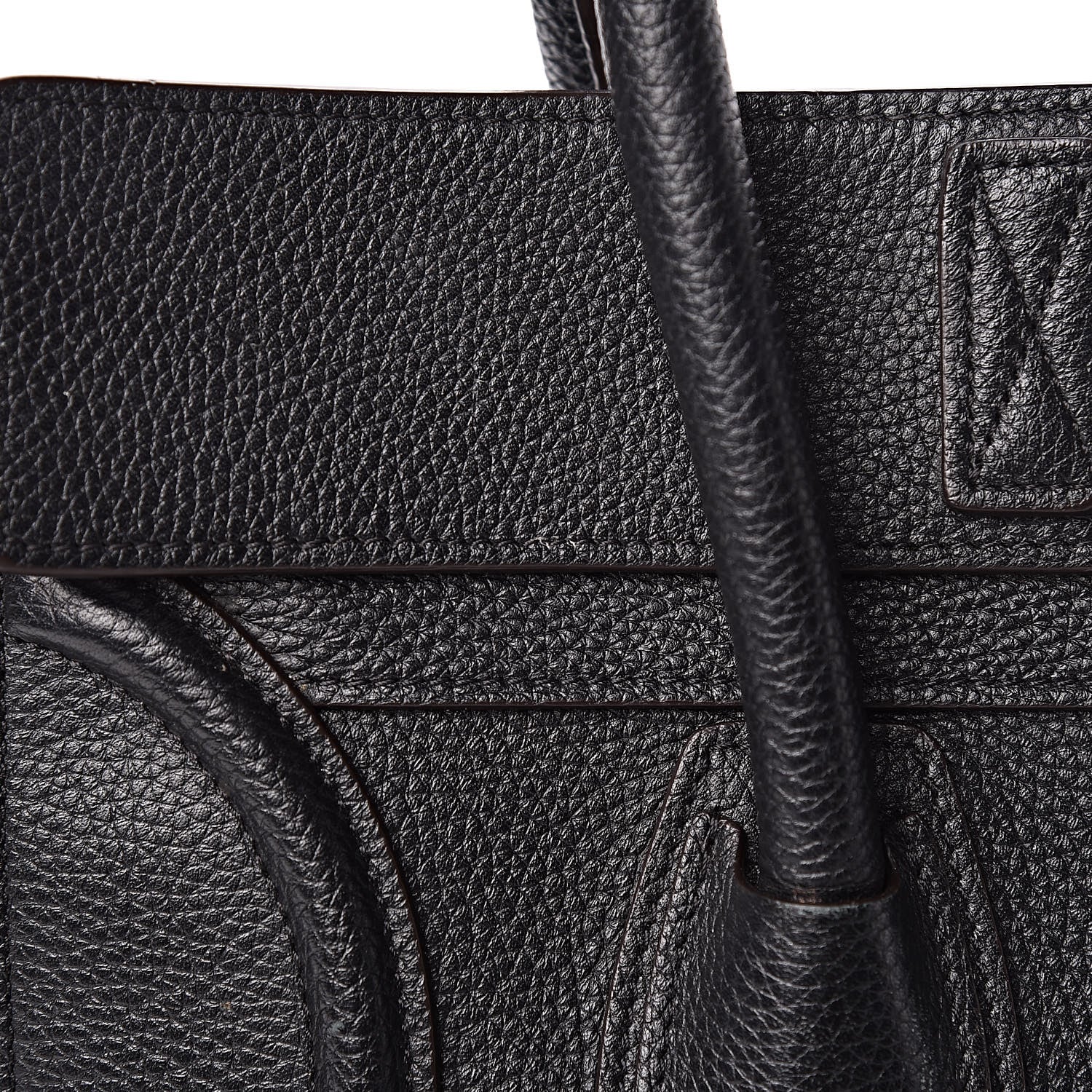 Celine Drummed Calfskin Mini Luggage Black 17 of 20