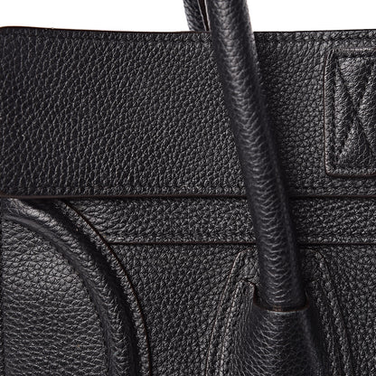 Celine Drummed Calfskin Mini Luggage Black 17 of 20