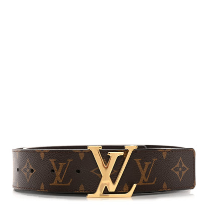 Louis Vuitton Monogram Calfskin 40mm LV Initiales Reversible Belt 80 32 Black 1 of 5