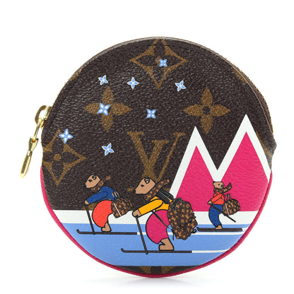 Louis Vuitton Monogram 2018 Christmas Animation Round Coin Purse 1 of 8