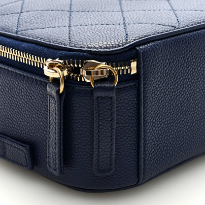 Chanel Caviar Quilted Medium Vanity Bag Navy 9 of 10