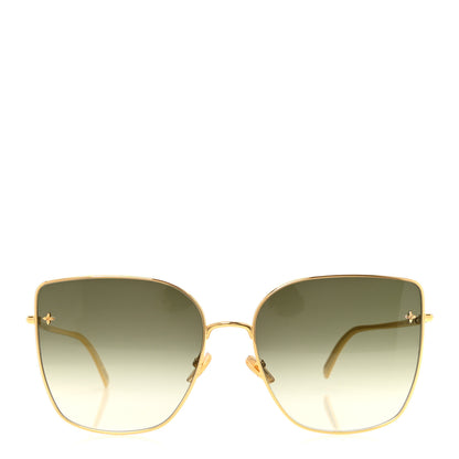 Louis Vuitton Metal LV Charm Cat Eye Sunglasses Z1720U Gold 4 of 16