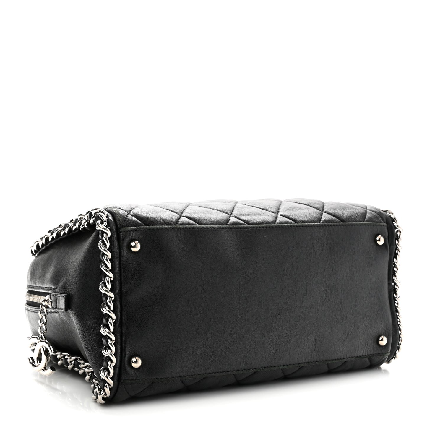 Calfskin Chain Around Bowler Black