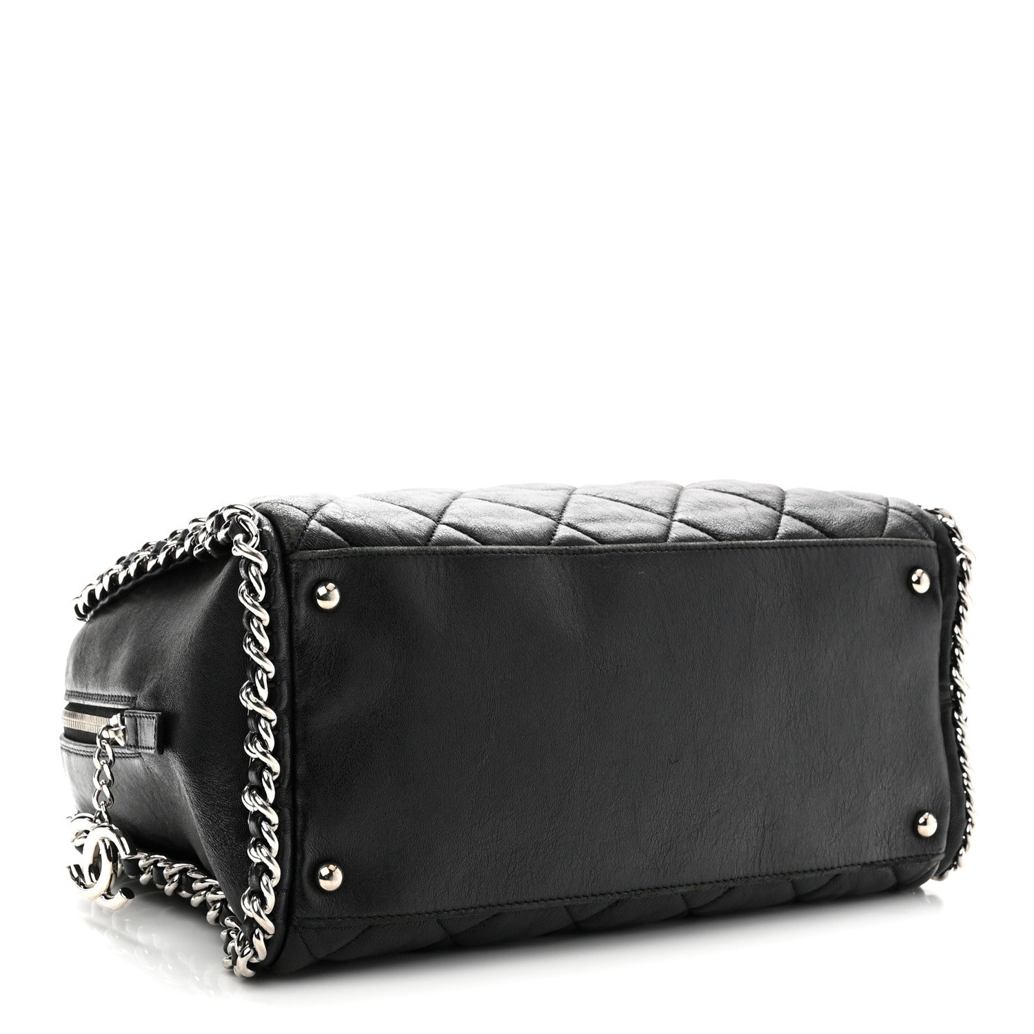 Chanel Calfskin Chain Around Bowler Black 4 of 10