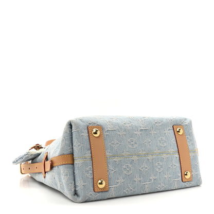 Louis Vuitton Monogram Denim CarryAll PM Sky Blue 4 of 10