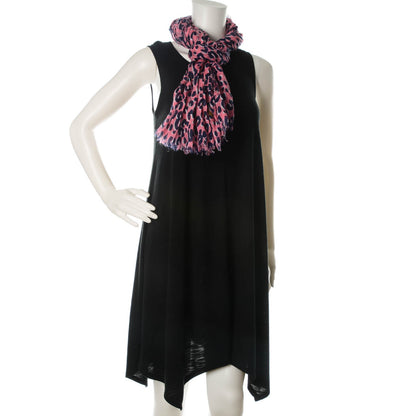 Louis Vuitton Cashmere Silk Leopard Stole Corail 2 of 6