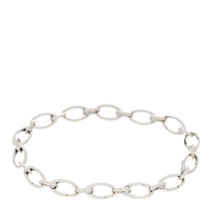 Tiffany 18K White Gold Oval Link Bracelet 1 of 3