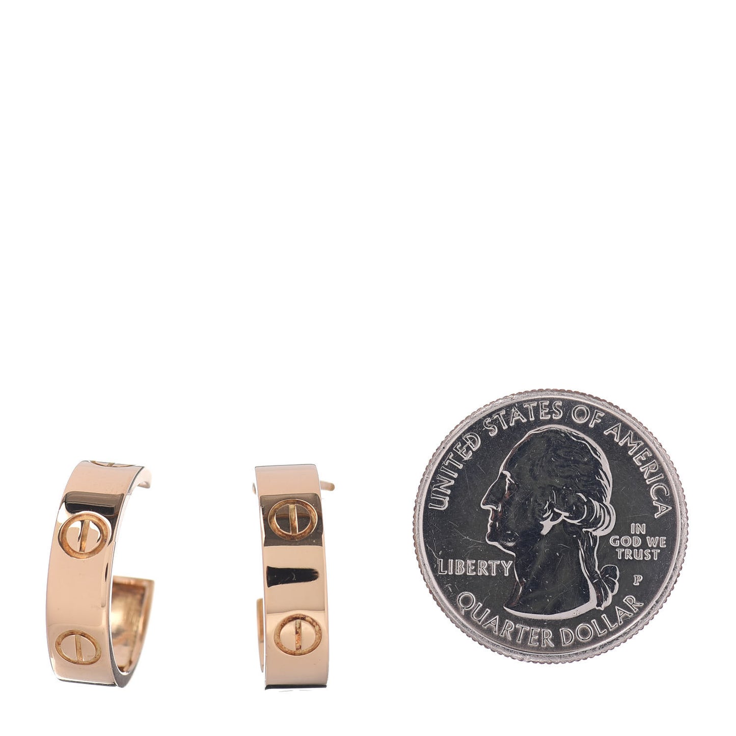 18K Yellow Gold 5.5mm LOVE Hoop Earrings