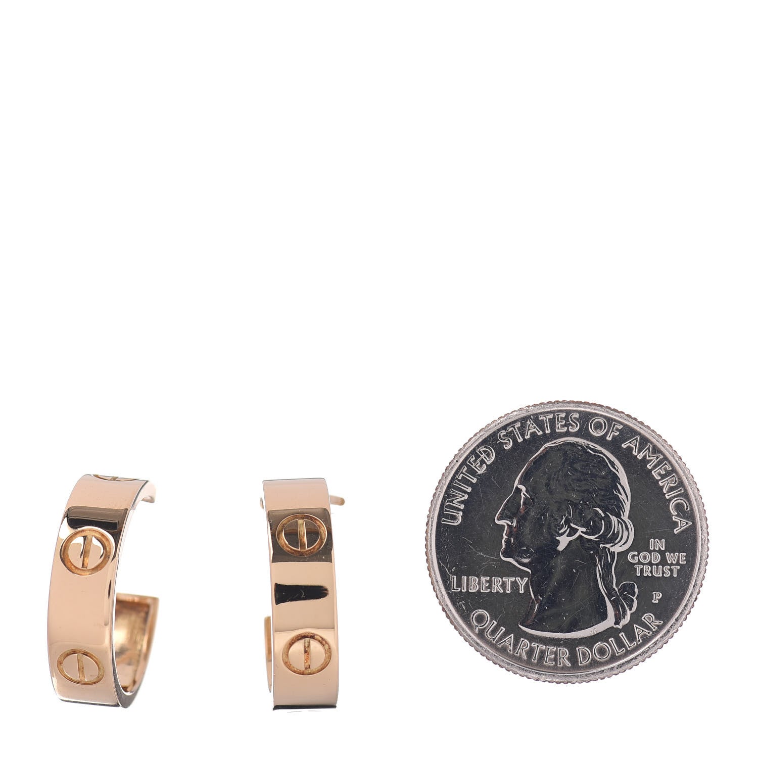 Cartier 18K Yellow Gold 5.5mm LOVE Hoop Earrings 2 of 4