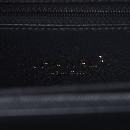 Chanel Caviar Quilted Medium CC Filigree Vanity Case Burgundy Black 8 of 11