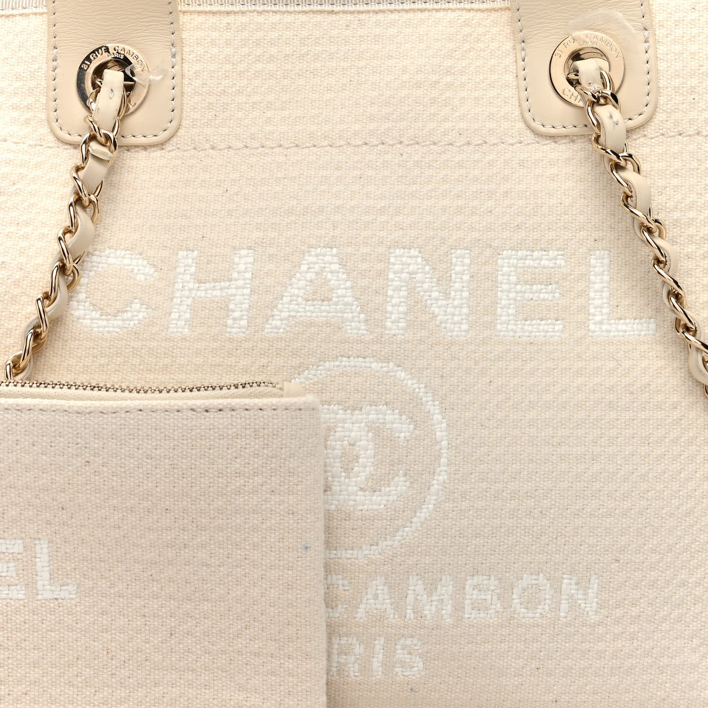 Mixed Fibers Small Deauville Tote White