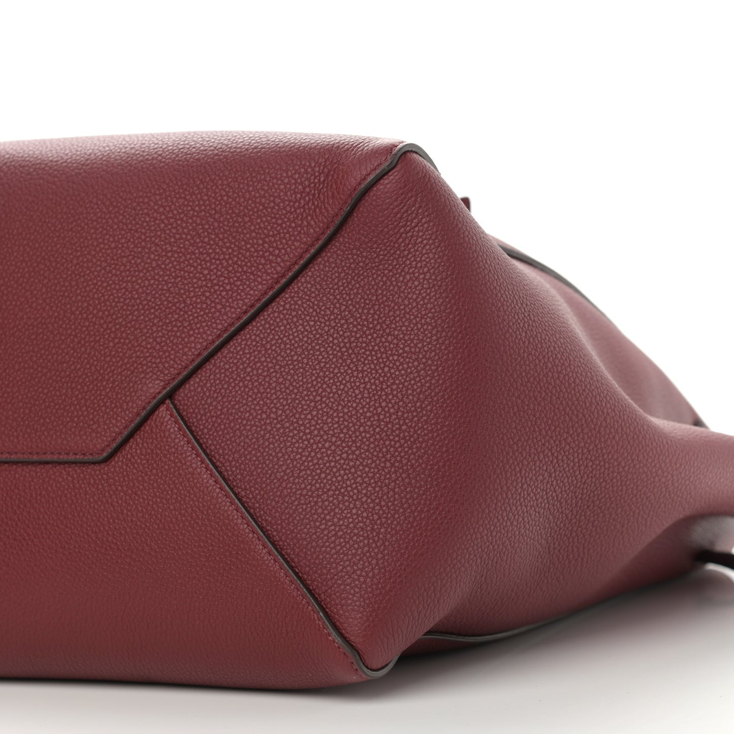 Soft Grained Calfskin Small Belt Cabas Phantom Light Burgundy