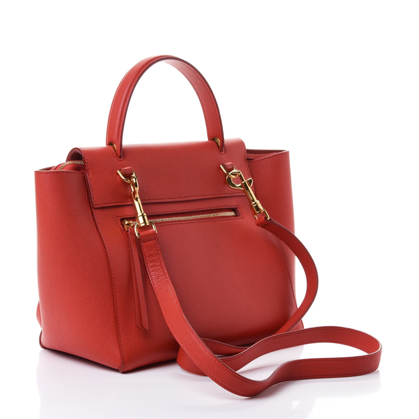 Baby Grained Calfskin Micro Belt Bag Poppy