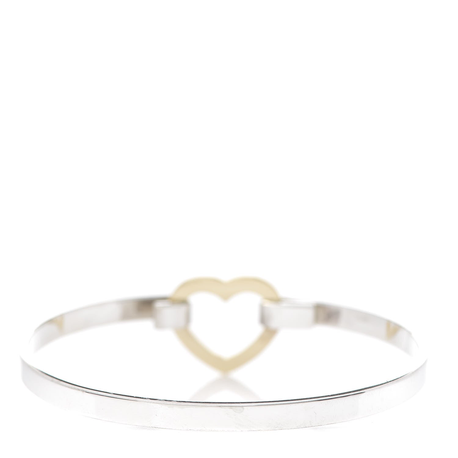 Tiffany Sterling Silver 18K Yellow Gold Heart Buckle Bracelet 2 of 3