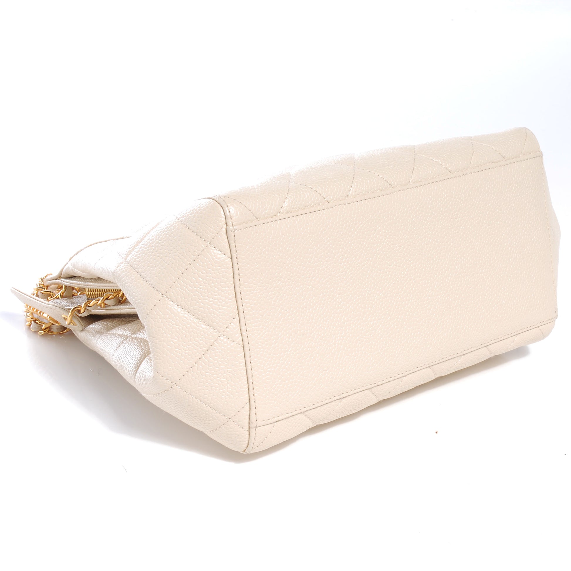 Chanel Caviar Quilted Small Chain Shoulder Bag White 4 of 8