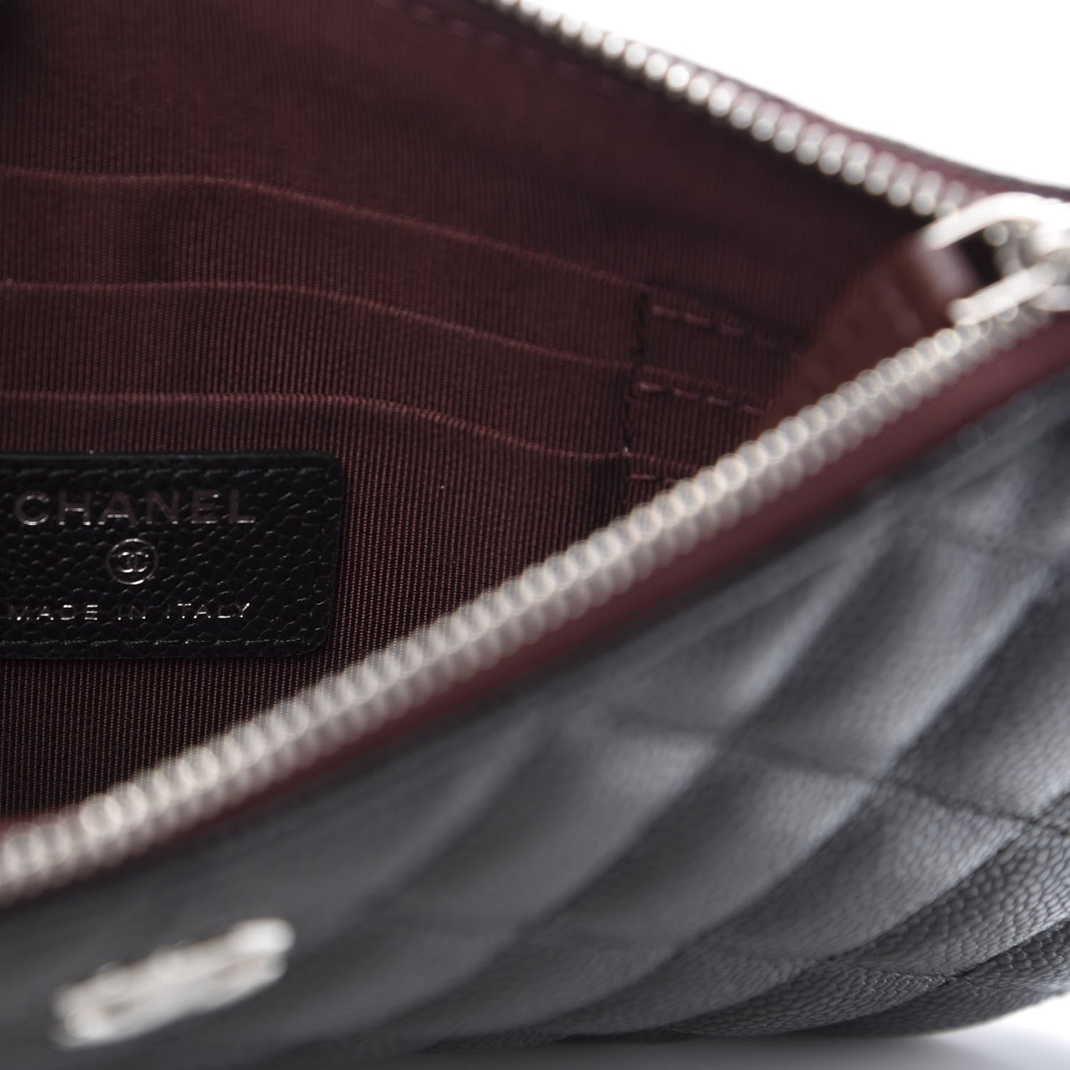 Chanel Caviar Quilted Cosmetic Case Black 6 of 8