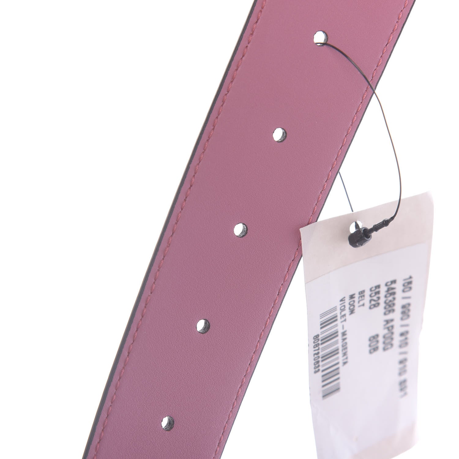Gucci Moon Calfskin Interlocking G 37mm Belt 80 32 Glossy Pink 4 of 5