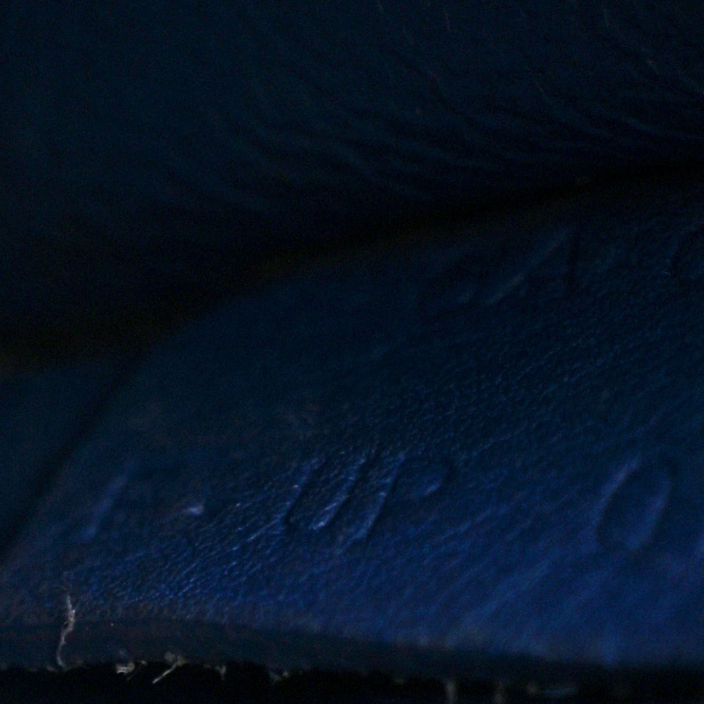 Drummed Calfskin Nano Luggage Indigo