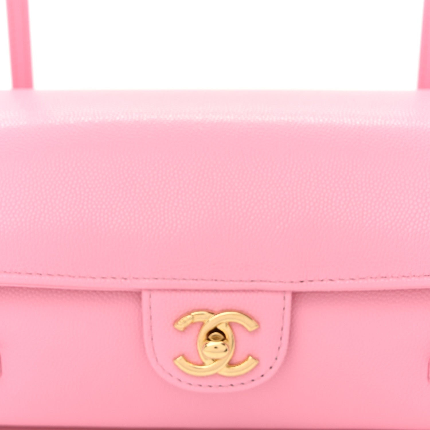 Chanel Shiny Caviar Preppy Coco Small Bowling Bag Pink 8 of 10
