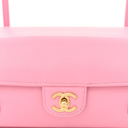Chanel Shiny Caviar Preppy Coco Small Bowling Bag Pink 8 of 10