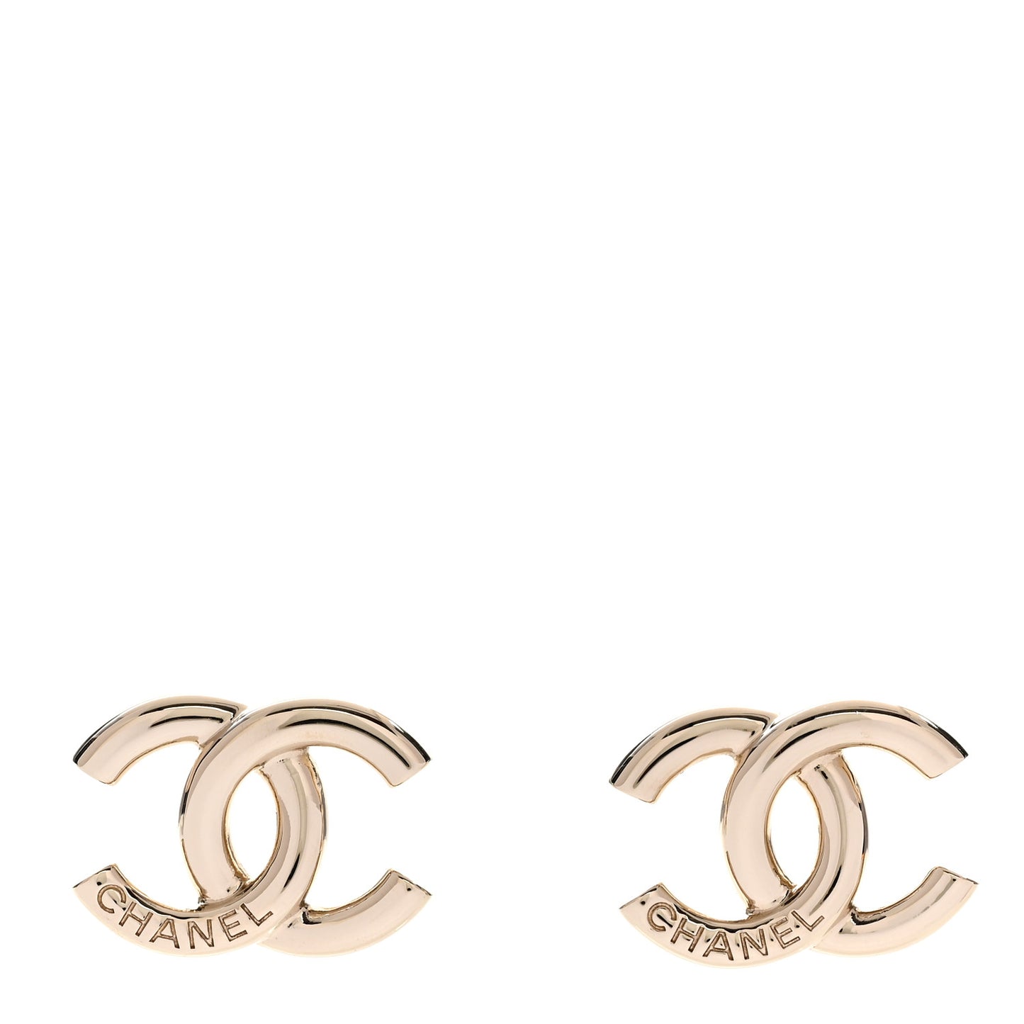 Metal CC Earrings Gold