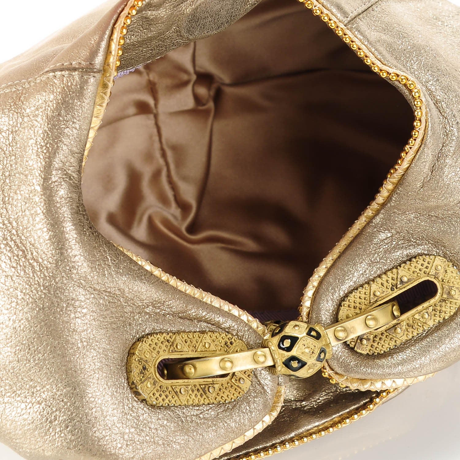 Jimmy Choo Metallic Leather Carina Clutch Gold 5 of 6