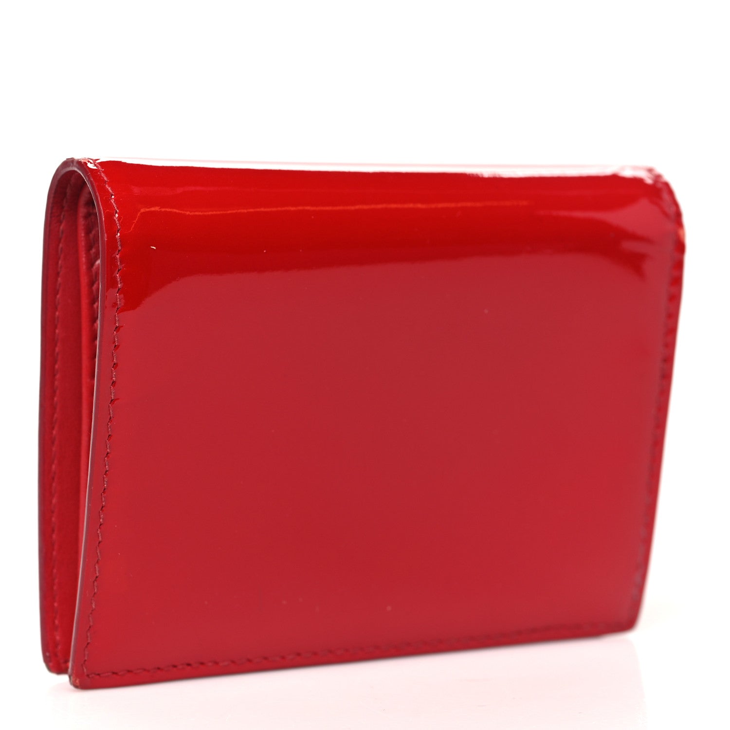 Miu Miu Vernice Crystal Logo Wallet Red 3 of 13