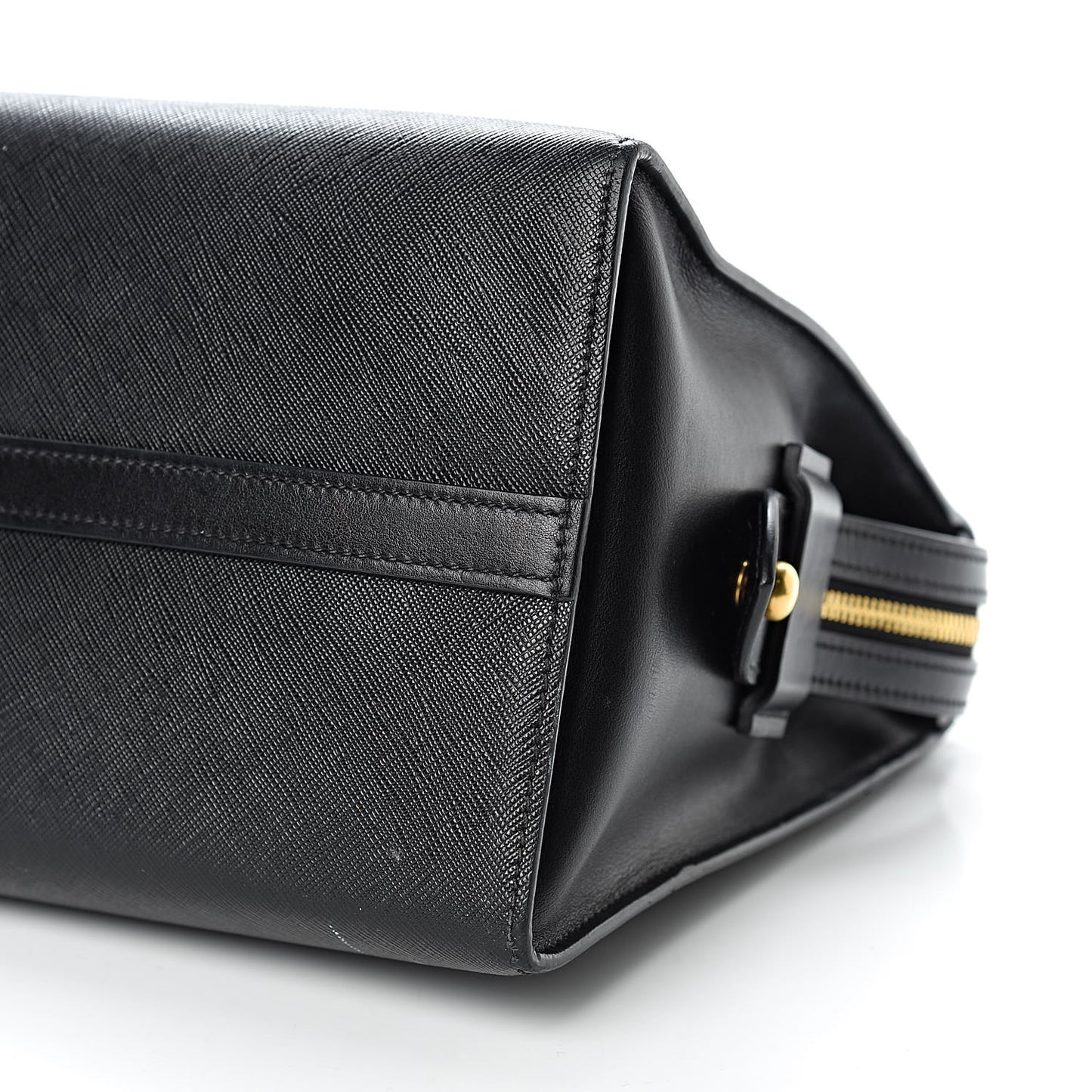 Saffiano City Calfskin Medium Esplanade Tote Black