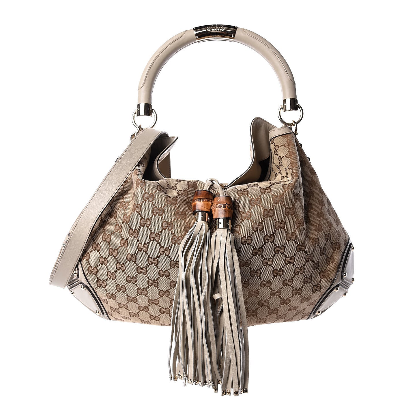 Monogram Large Indy Top Handle Hobo Off White