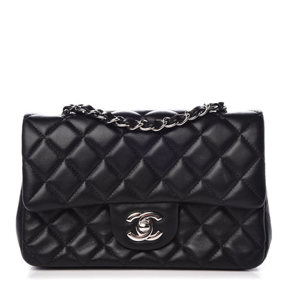 Chanel Lambskin Quilted Mini Rectangular Flap Black 1 of 8