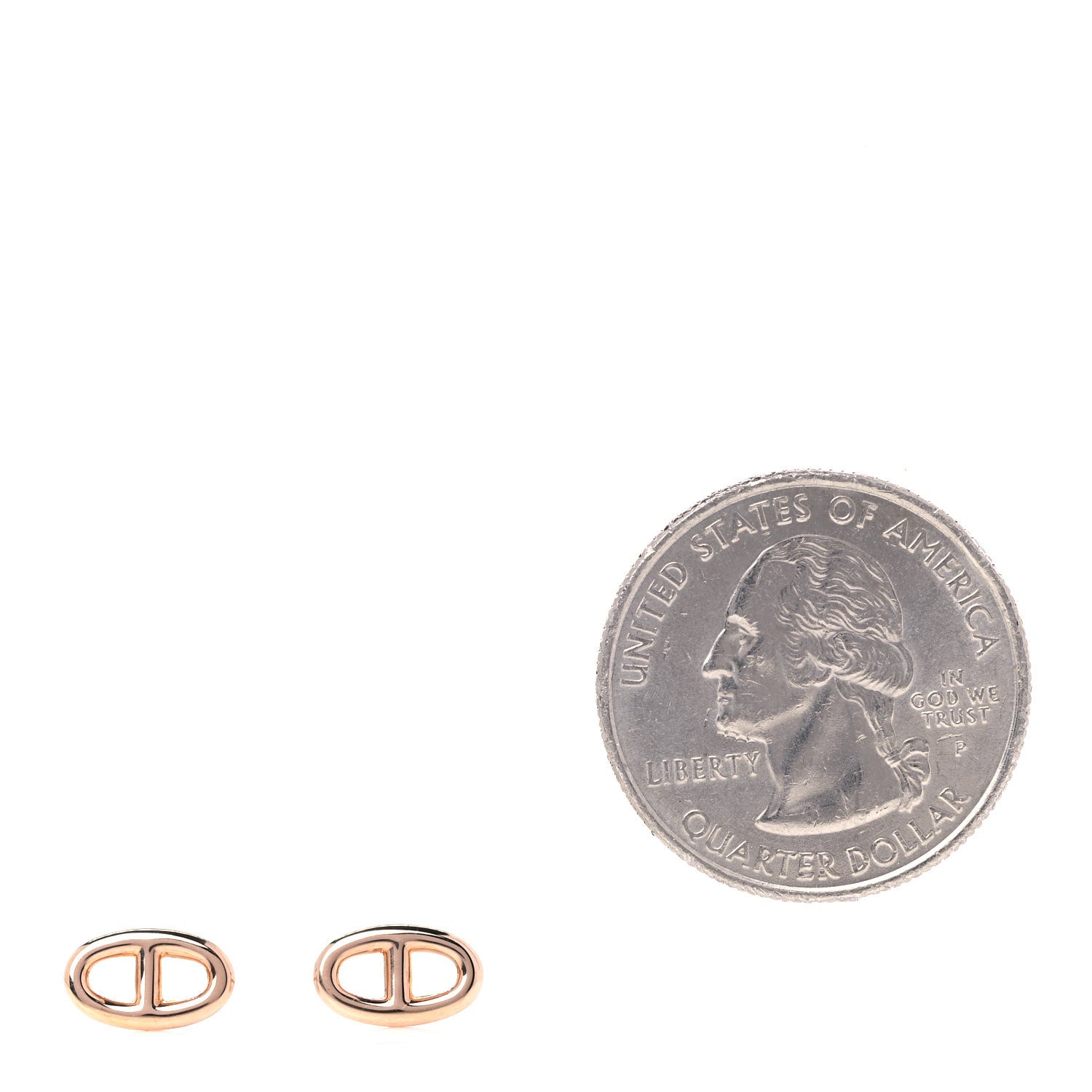 Hermes 18K Rose Gold TPM Farandole Stud Earrings 2 of 4