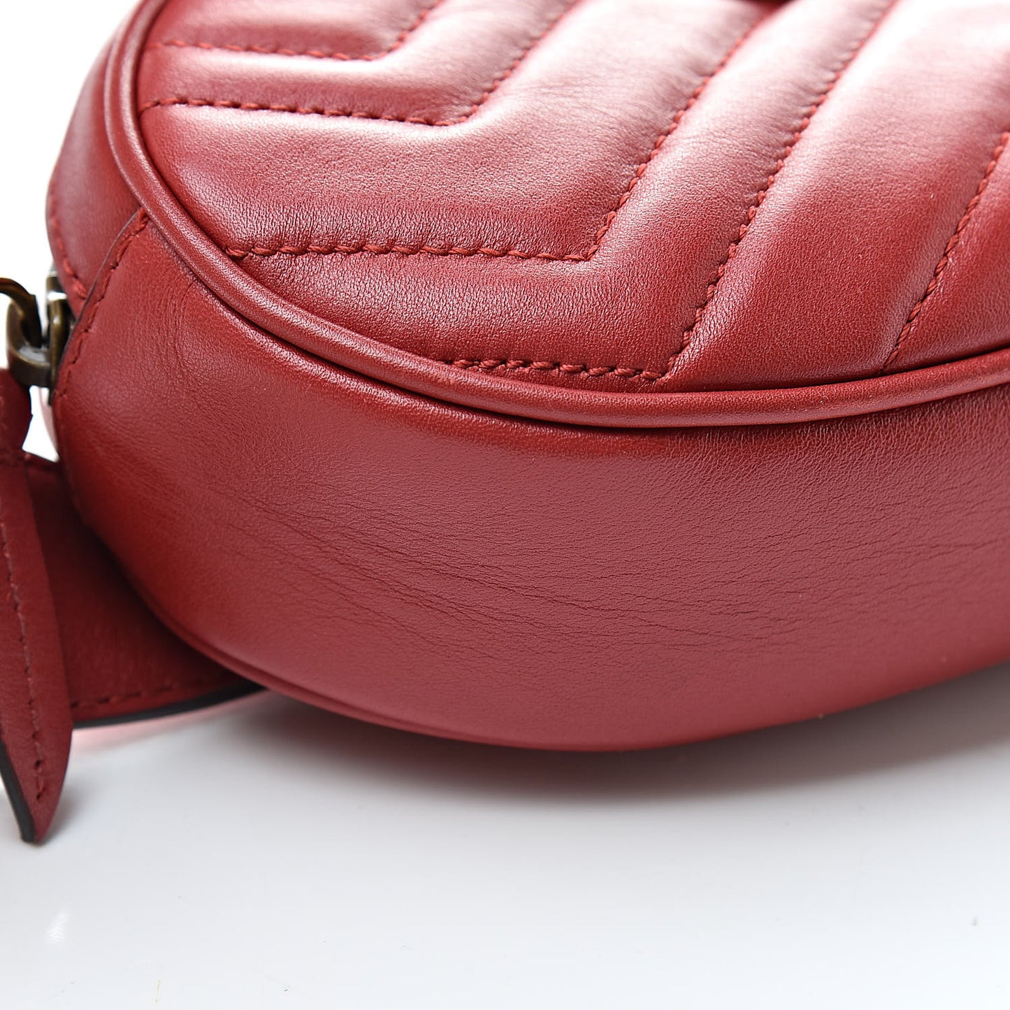 Calfskin Matelasse GG Marmont Belt Bag 75 30 Hibiscus Red