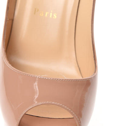 Christian Louboutin Patent Lady Peep 150 Pumps 39 Nude 11 of 12