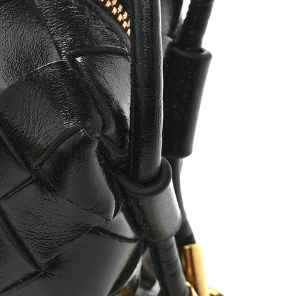 Bottega Veneta Polished Nappa Intrecciato Metallic Knot Mini Loop Camera Bag Black 10 of 12