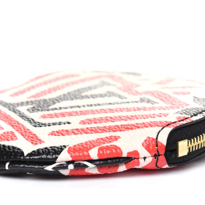 Louis Vuitton Monogram Giant Crafty Round Coin Purse Creme Rouge 9 of 10