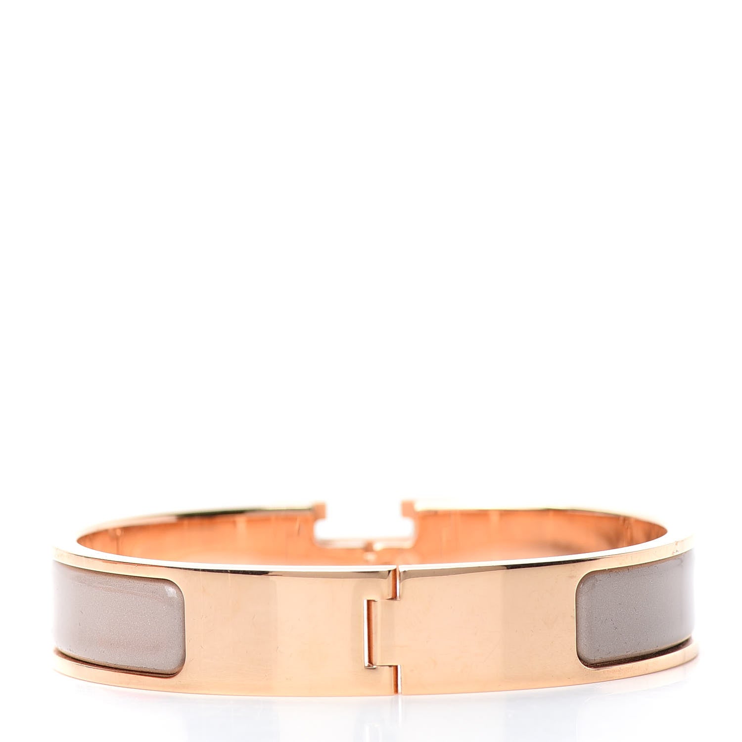 Hermes Enamel Narrow Clic Clac H Bracelet PM Marron Glace 3 of 4