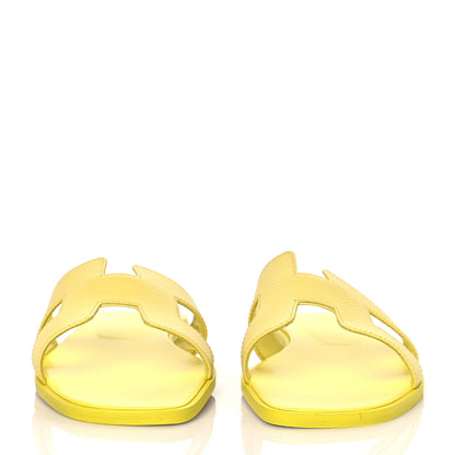 Hermes Epsom Oran Sandals 40.5 Jaune Pollen 2 of 9