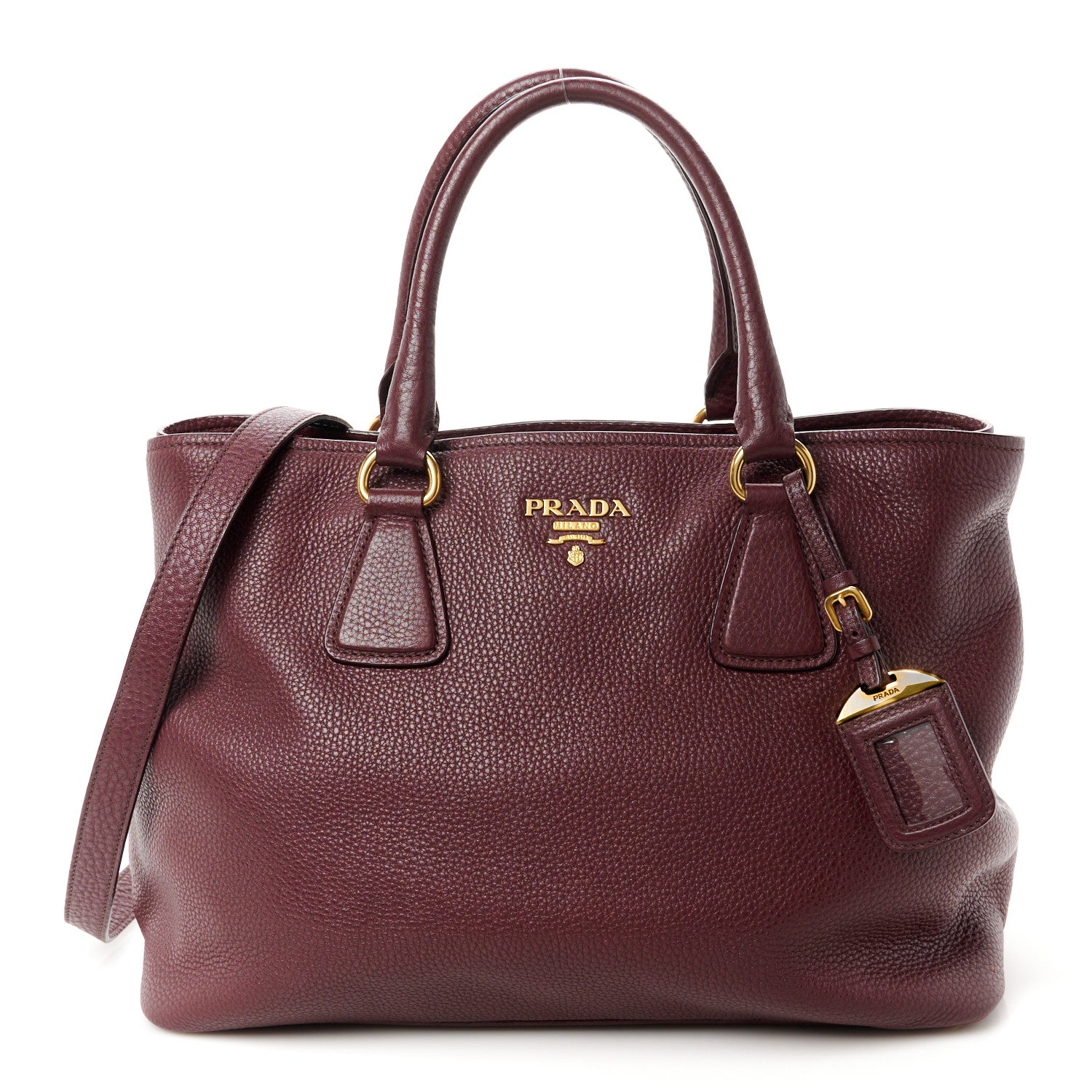 Prada Vitello Daino Tote Granato 1 of 13