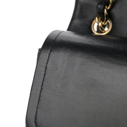 Chanel Lambskin Quilted Jumbo Double Flap Black 12 of 14