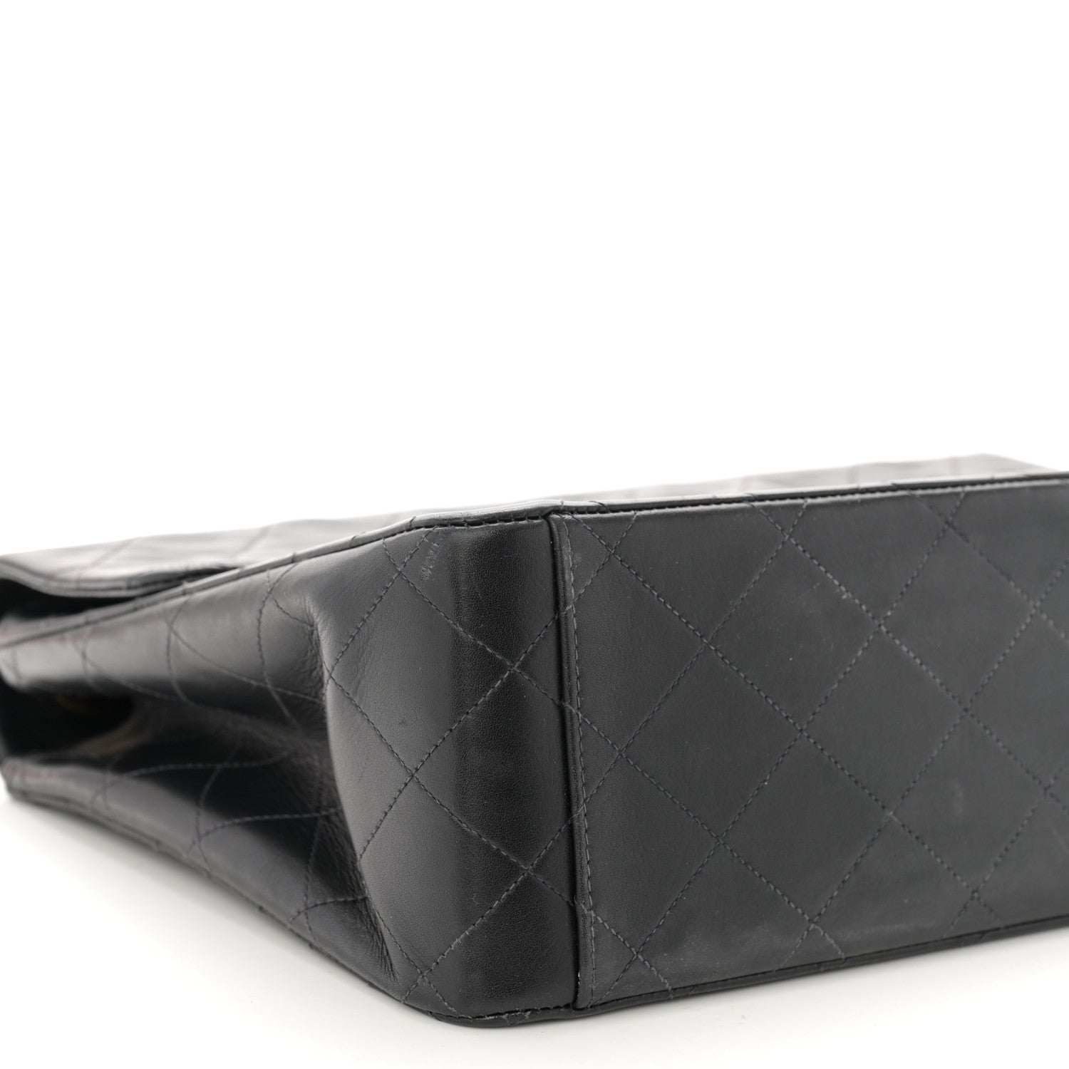 Chanel Lambskin Quilted XL Jumbo Single Flap Black 10 of 14