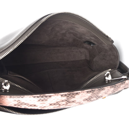 Fendi Vitello Baltico Dolce Elaphe DotCom Satchel Carbone Ramar Multicolor 6 of 11