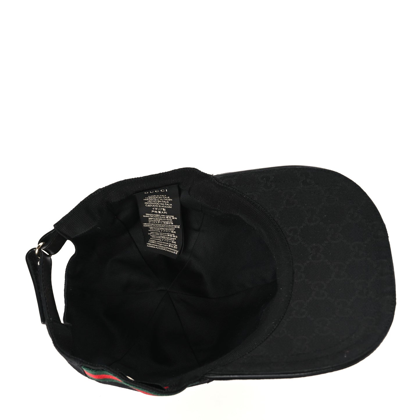 Monogram Web Baseball Hat XXL Black