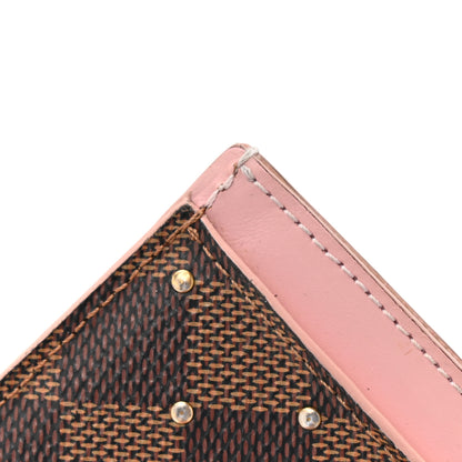 Louis Vuitton Damier Ebene Studded Card Holder Rose Ballerine 7 of 10
