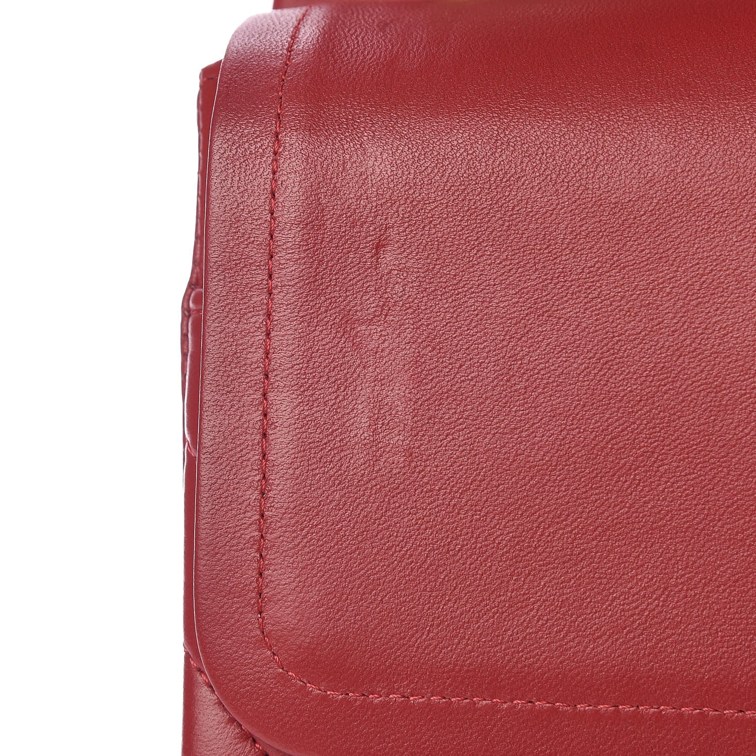 Chanel Lambskin Chevron Quilted Jumbo Double Flap Dark Red 13 of 16